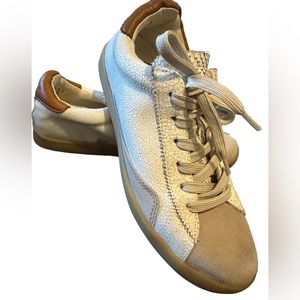 Sam Edelman Prima Women's White Leather Casual Sneakers size 7.5 !!